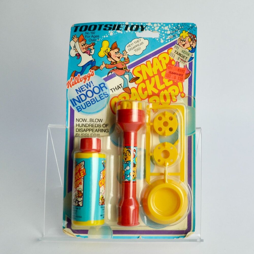 RARE Vintage Kellogg's Snap Crackle Pop Indoor Bubbles NOS New